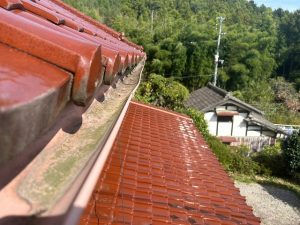 雨樋掃除を行い綺麗な状態になった雨樋