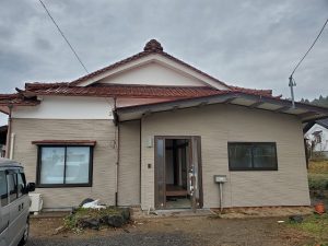 福島県いわき市　外壁を新しく窯業系サイディングに交換した状態