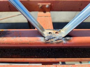 福島県いわき市　タイトフレームを溶接した状態