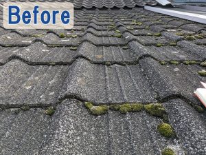 福島県広野町　瓦のひび割れや隙間が発生したことで雨漏りが発生してしまっている屋根