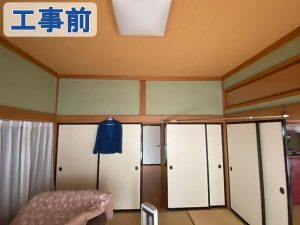 福島県双葉郡富岡町　傷んできた室内の土壁の修理工事を行う前の状態