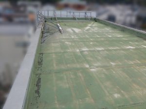 郡山市にて雨漏りが発生した状態の屋上防水