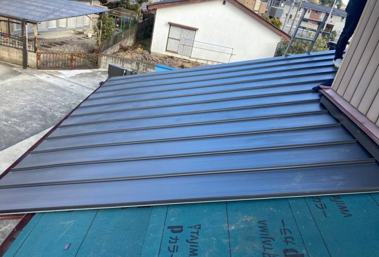 福島県いわき市,屋根葺き替え,ガルバリウム鋼板 立平ロック