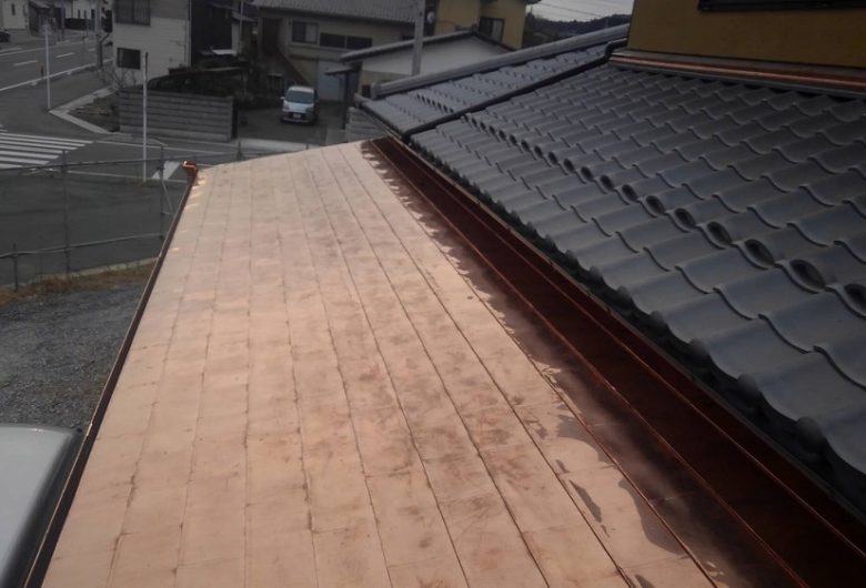 いわき市旅館新築銅板屋根工事